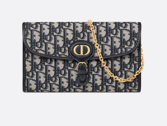 DIOR BOBBY EAST-WEST CLUTCH WITH CHAIN