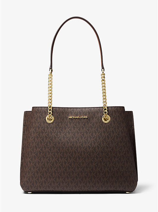 Teagan Large Logo Shoulder Bag