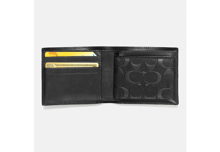 3 In 1 Leather Wallet In Signature Black