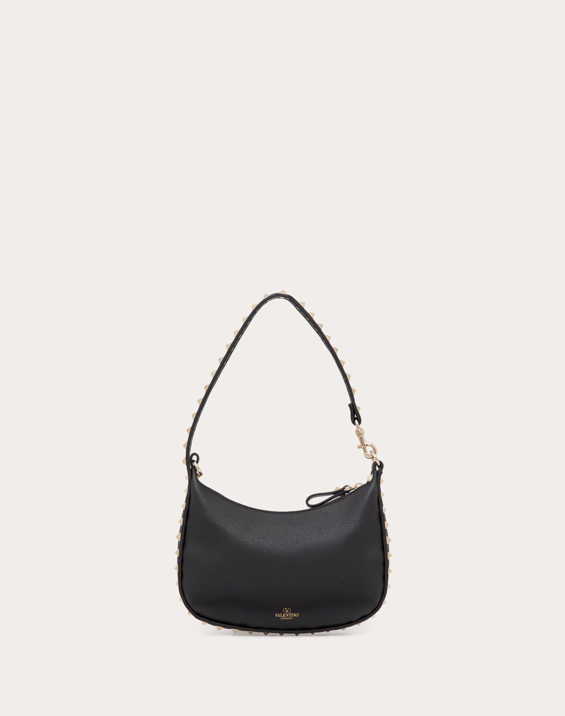 MINI VLOGO SIGNATURE GRAINY CALFSKIN HOBO BAG