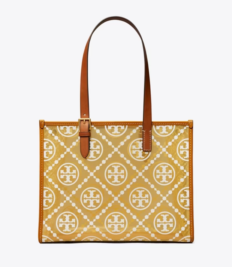 SMALL T MONOGRAM CLEAR TOTE