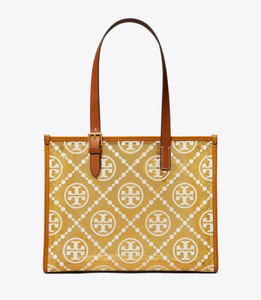 SMALL T MONOGRAM CLEAR TOTE