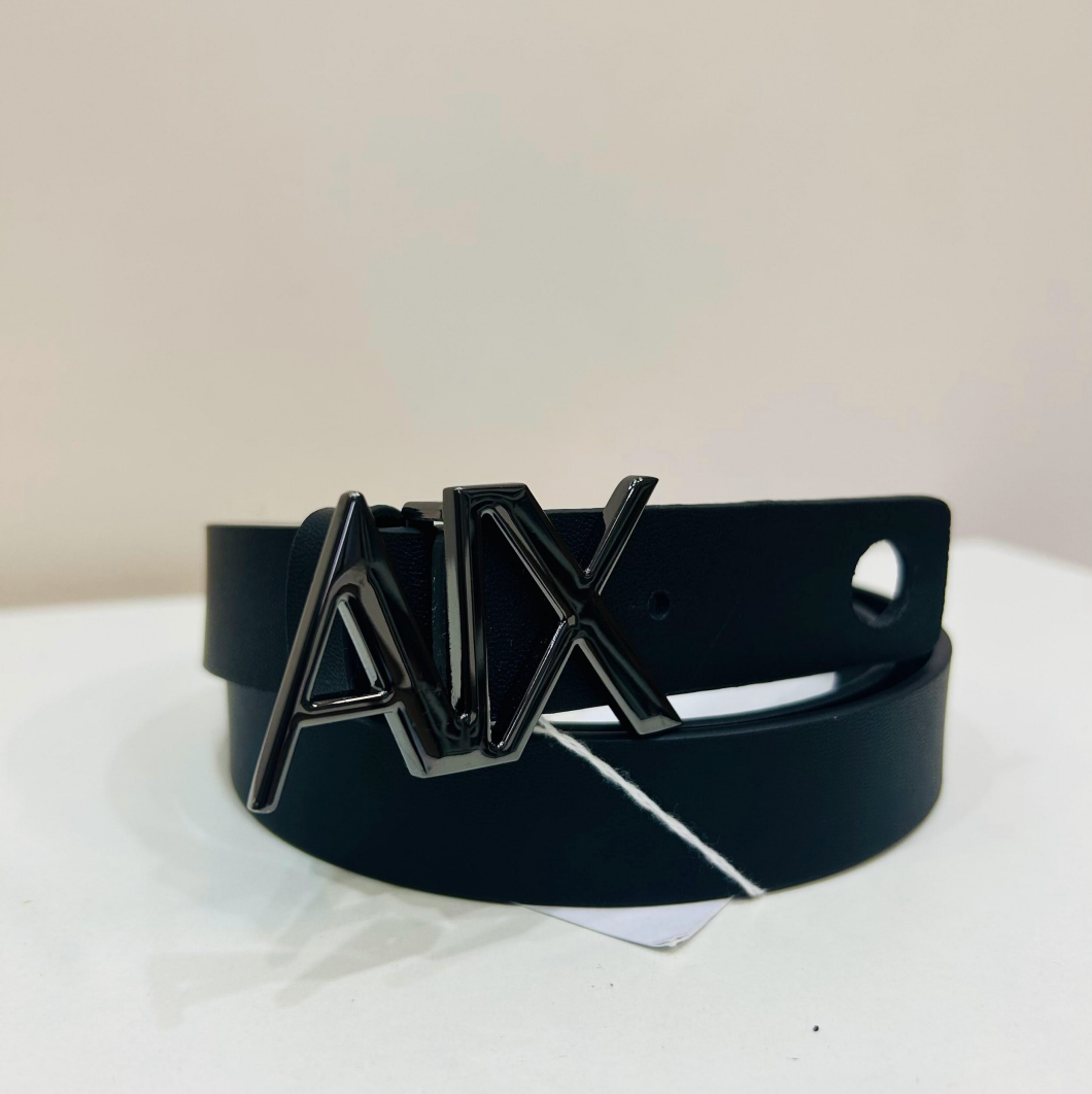 Armani Exchange Glossy Logo Belt (Women)