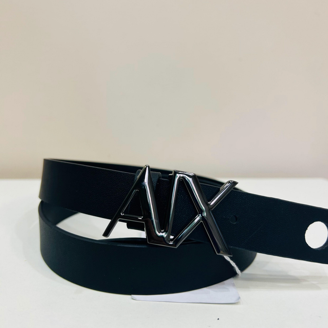 Armani Exchange Glossy Logo Belt (Women)