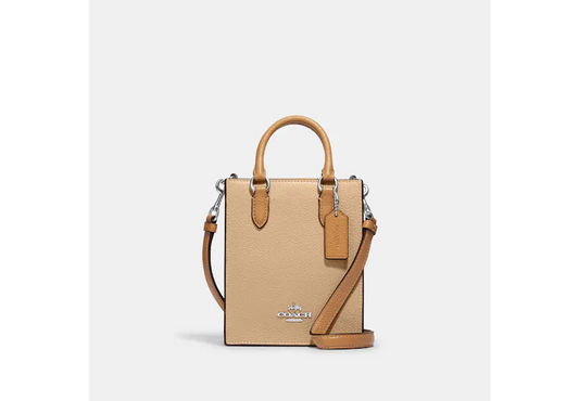 North South Mini Tote In Colorblock