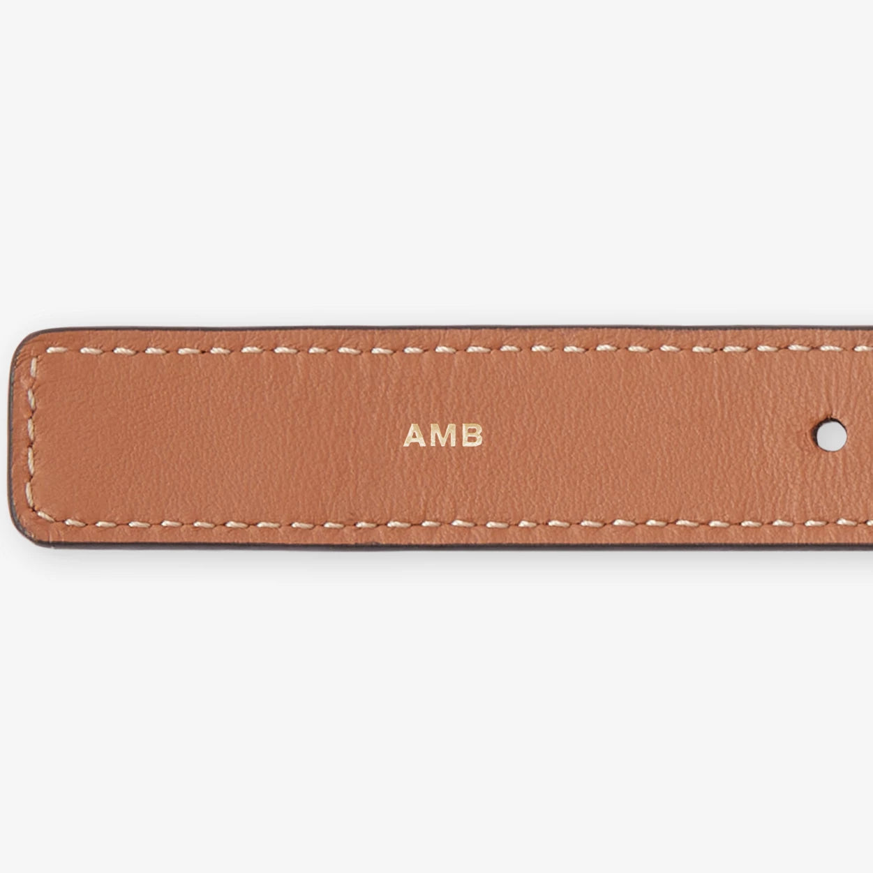 TB belt in leather and Check