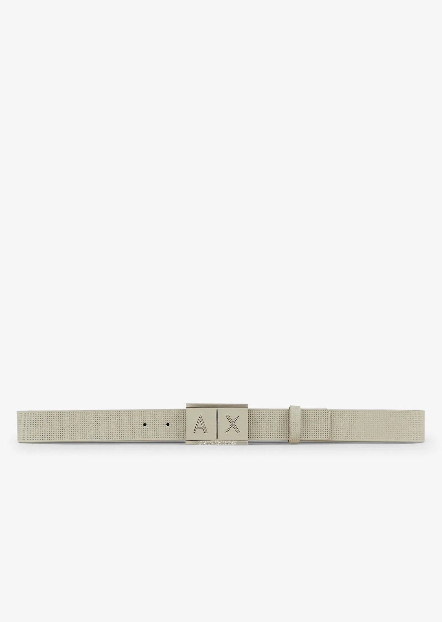 Logo buckle leather belt