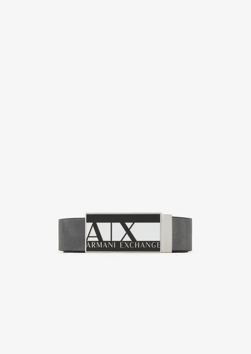 Logo Buckle Leather Belt