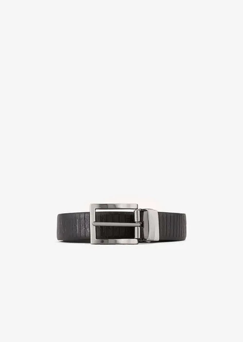 Reversible leather belt